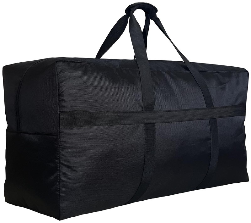 Extra Large Foldable Travel Duffle Bag XXL, Giant Storage – Black
