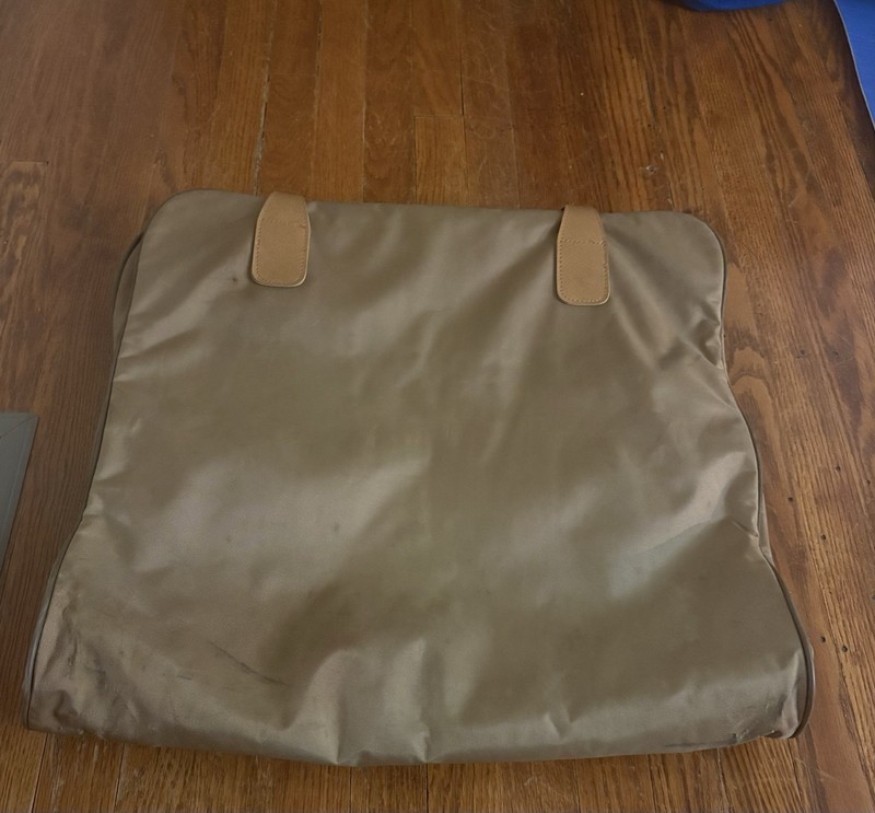 Samsonite Garment Bag Tan Zip Hanging Luggage Insert Travel (ink/name On Front) gallery