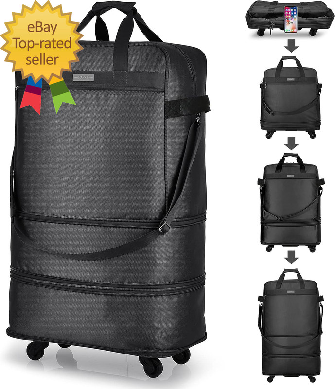 Suitcases with Wheels Expandable Foldable Luggage Bag Suitcase Collapsible Rolli