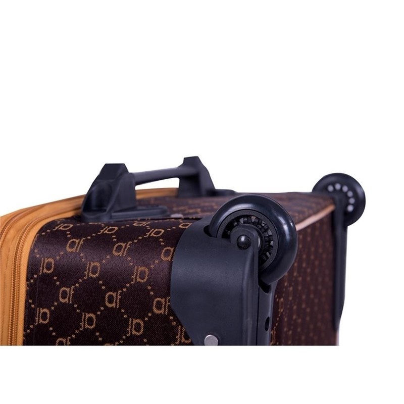 Pemberly Row Traditional Polyester 4-Piece Luggage Set in Chocolate gallery