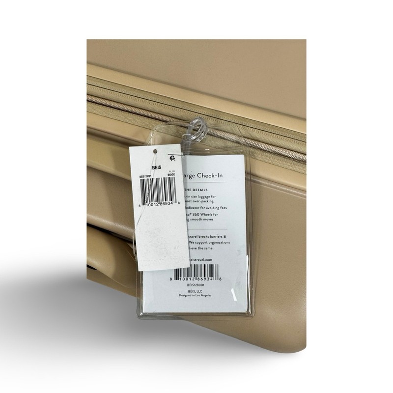 BÉIS Large Check-In Roller- Beige gallery