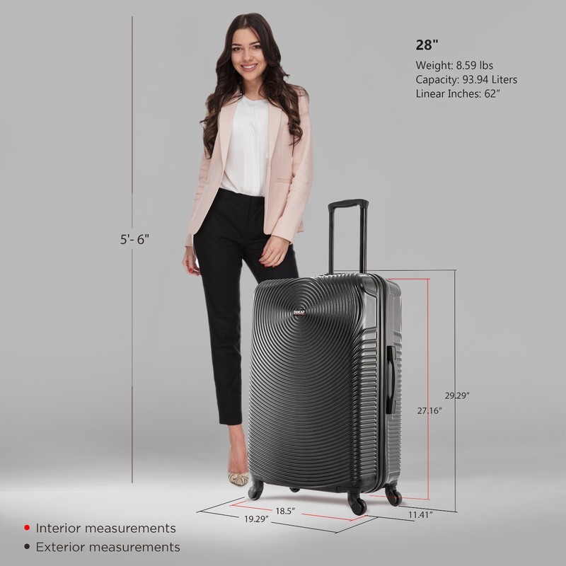 DUKAP Inception 28" Hard Shell Checked Luggage Spinner Wheels Travel Suitcase gallery