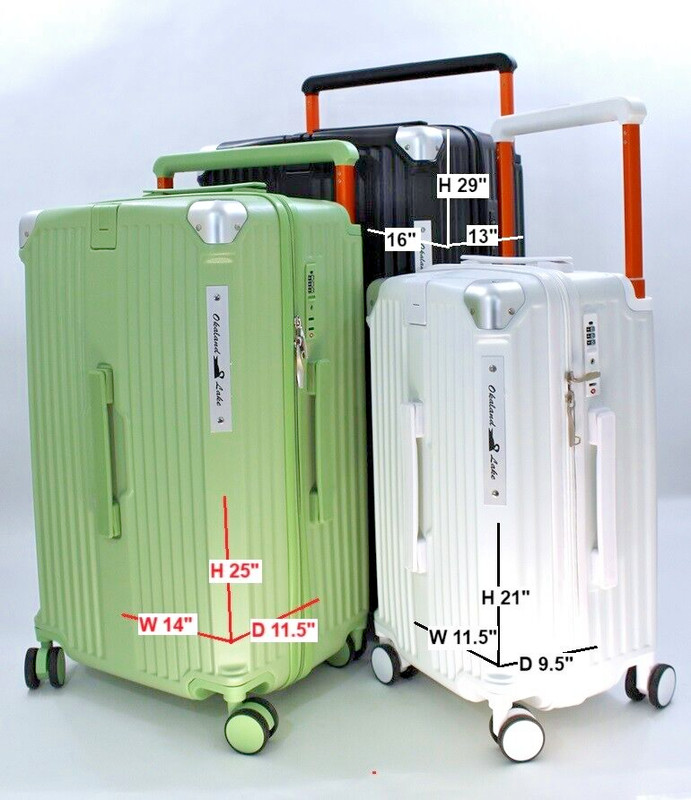 3pcs Trunk Luggage with Spinner Wheels Lightweight ABS Hard Case with TSA Lock gallery