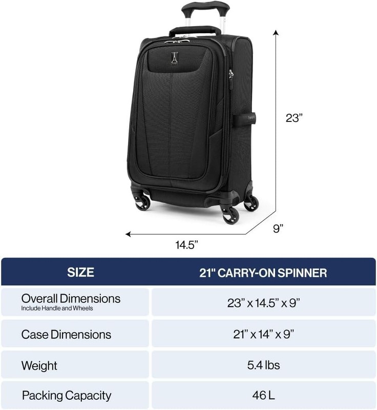 Travelpro Maxlite 5 Softside Expandable Luggage with 4 Spinner Wheels, Lightw... gallery