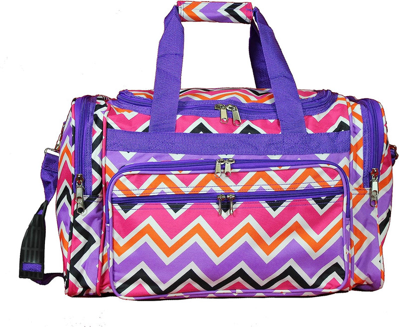Chevron 19-Inch Duffel Bag, Multi Purple