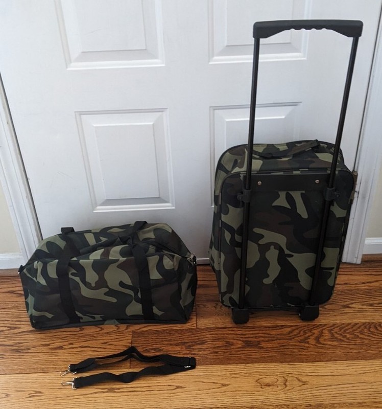 Rockland Double Handle Rolling Backpack & Tote Bag Camouflage 17-Inch S Monogram gallery