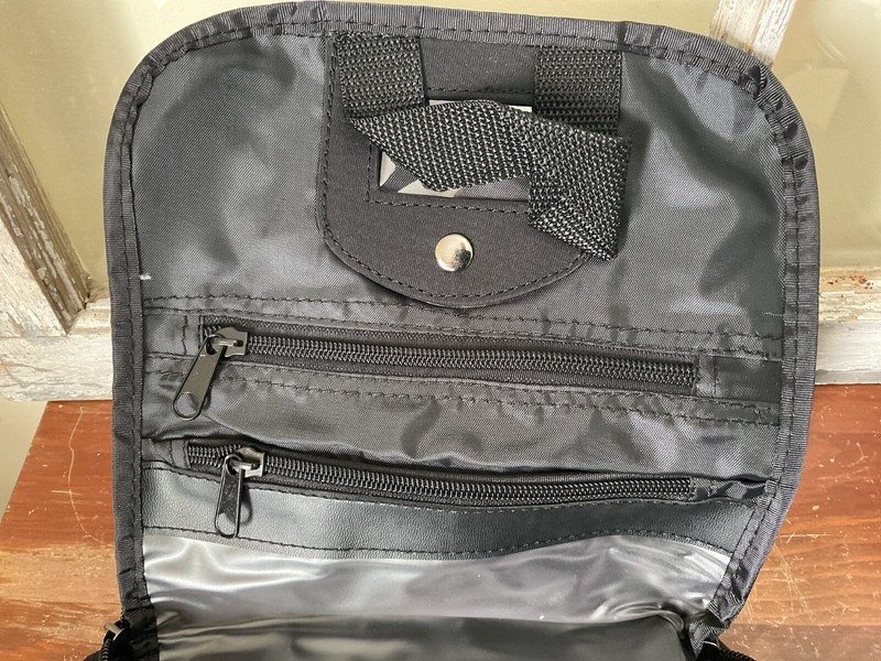 American Tourister Black Polyester Zipper Travel Bag, 10 W x 8 L x 3 D inches gallery