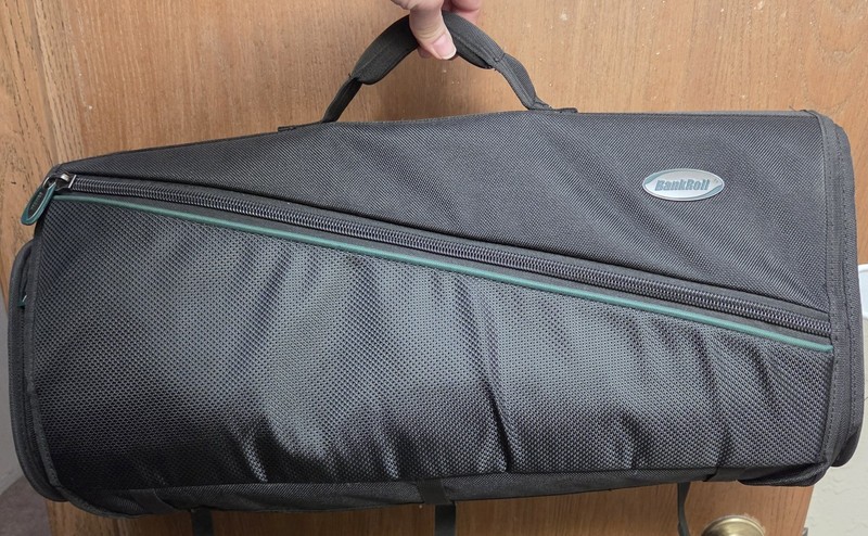 Bankroll Convertible Garment Bag, Hanging, Black & Hunter Green