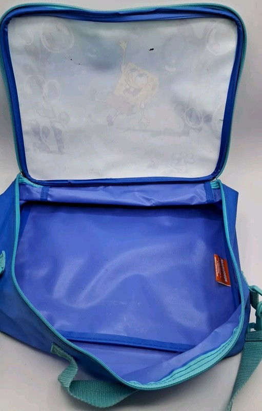 2002 Nickelodeon SpongeBob Squarepants Blue Small Kids Child Suitcase Bag Y2K gallery