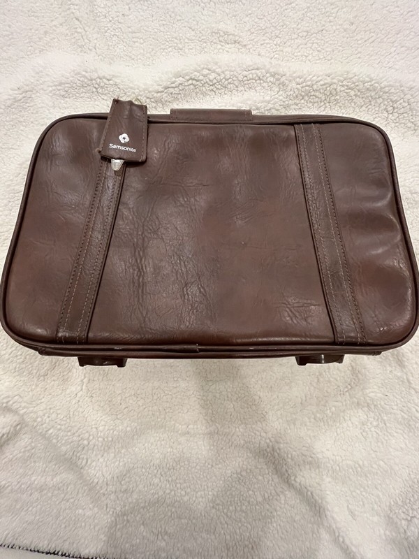Vintage Samsonite Small Travel Suitcase Airplane Travel Carry On Bag USA seller gallery