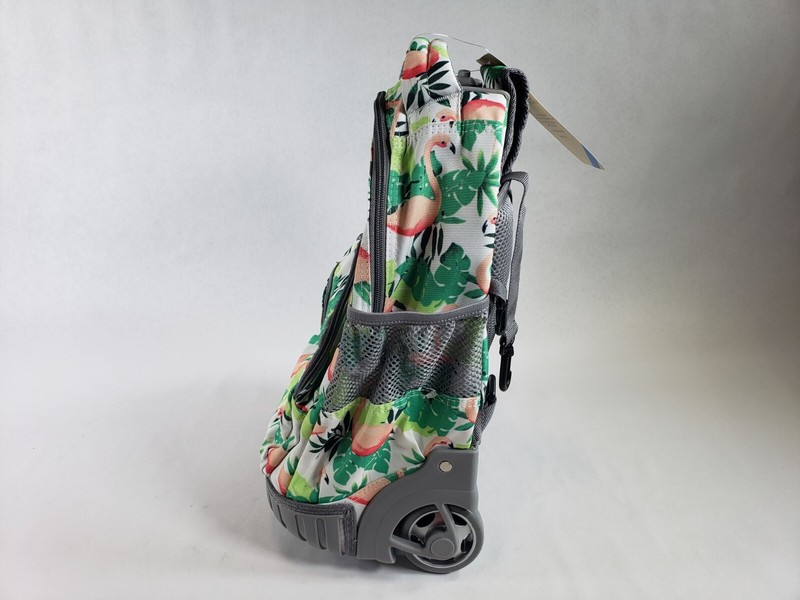 Tilami Rolling Backpack 16 Inch School College Travel Carry-on Backpack Flamingo gallery