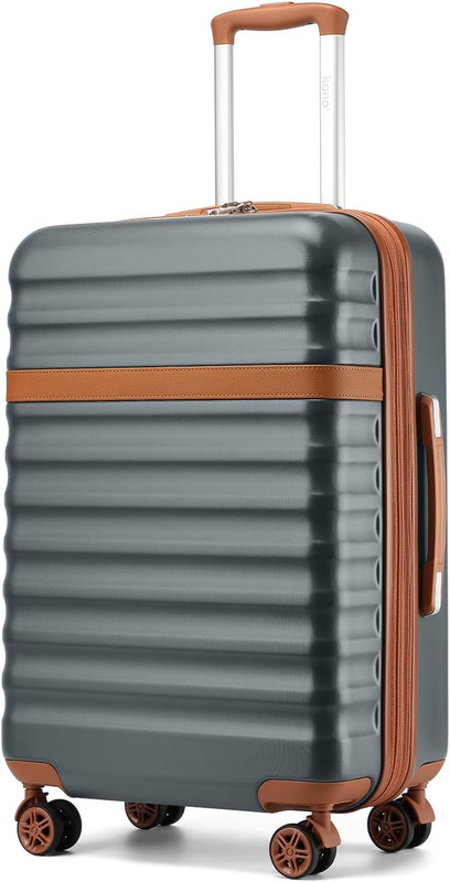 Medium Sized Checked Luggage, 24 Inch Expandable with Spinner Wheels, TSA Lock,