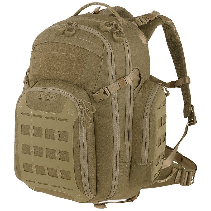 Maxpedition Tiburon Backpack Tactical Padded Hex Nylon Military MOLLE Pack Tan