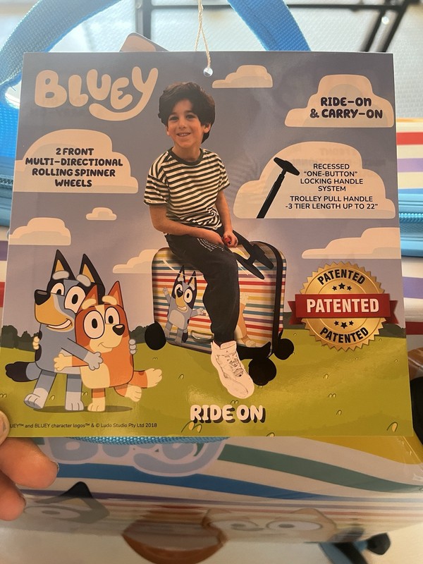 Ride On/ Carry On Kids Bluey Suit Case
