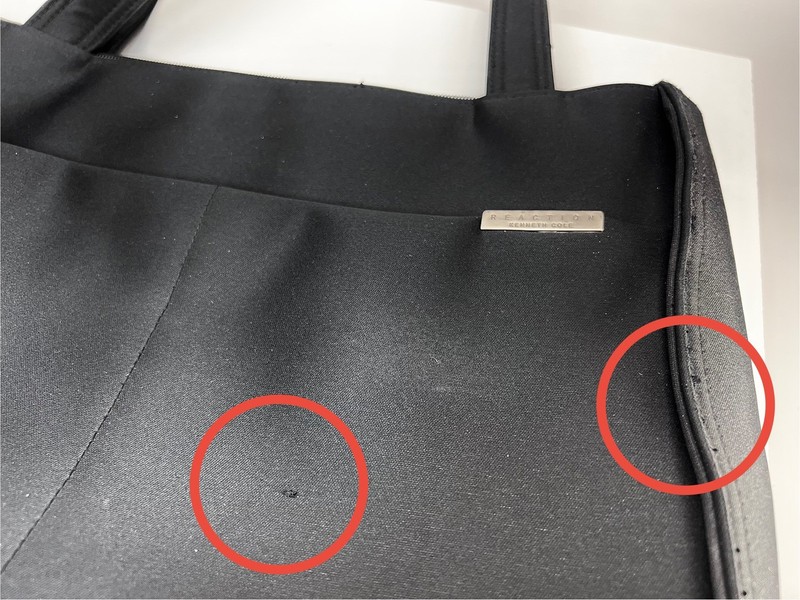 Large Microfiber Kenneth Cole Reaction Black Tote Business Bag Purse PRE-OWNED gallery