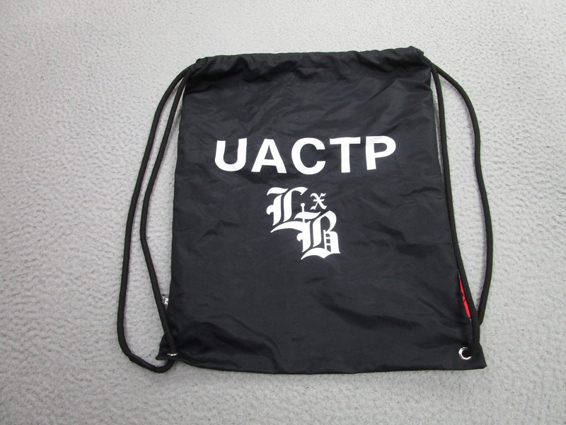 Undefeated UACTP Level Black Drawstring Bag Backpack Black 100% Cotton Cinch gallery