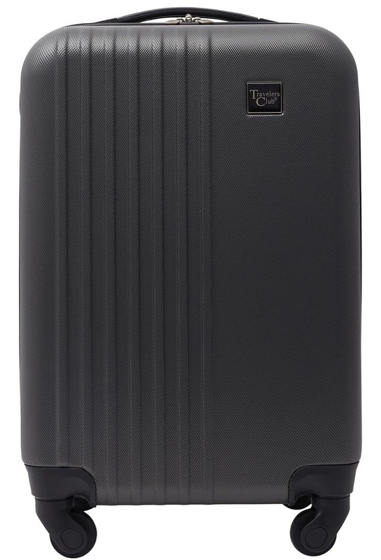 Travelers Club Cosmo Hardside Spinner Luggage, Charcoal Grey, Carry-On 20-Inch