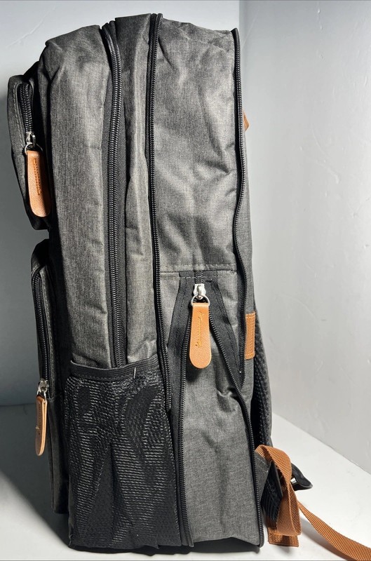 Dejuno Gray and Black Polyester Expansion Backpack Padded Laptop & Tablet Sleeve gallery