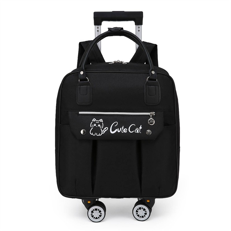 Rolling Trolley Bag with Multi-Pocket Lightweight Luggage Bag for Weekend Travel