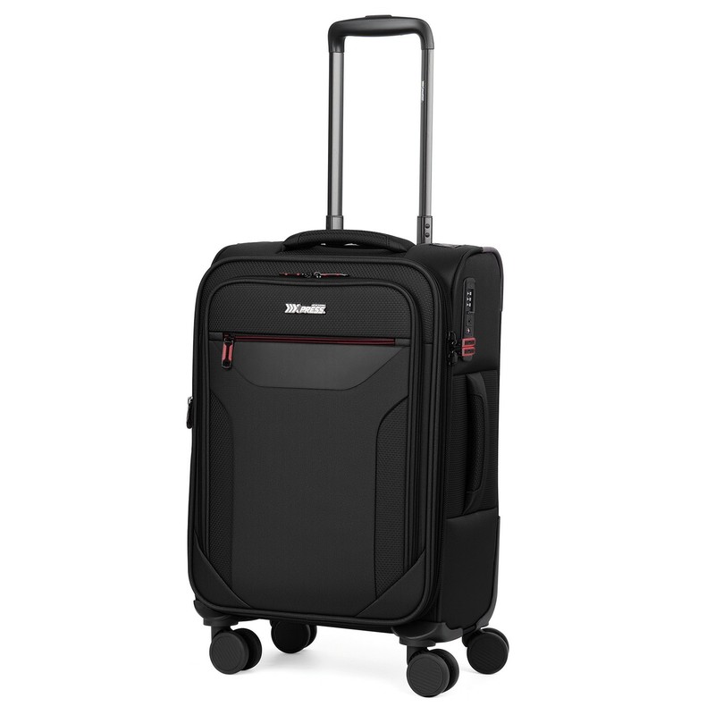 Soft Shell Spinner Suitcase Luggage Expandable Suitcase with Wheels & TSA Lock