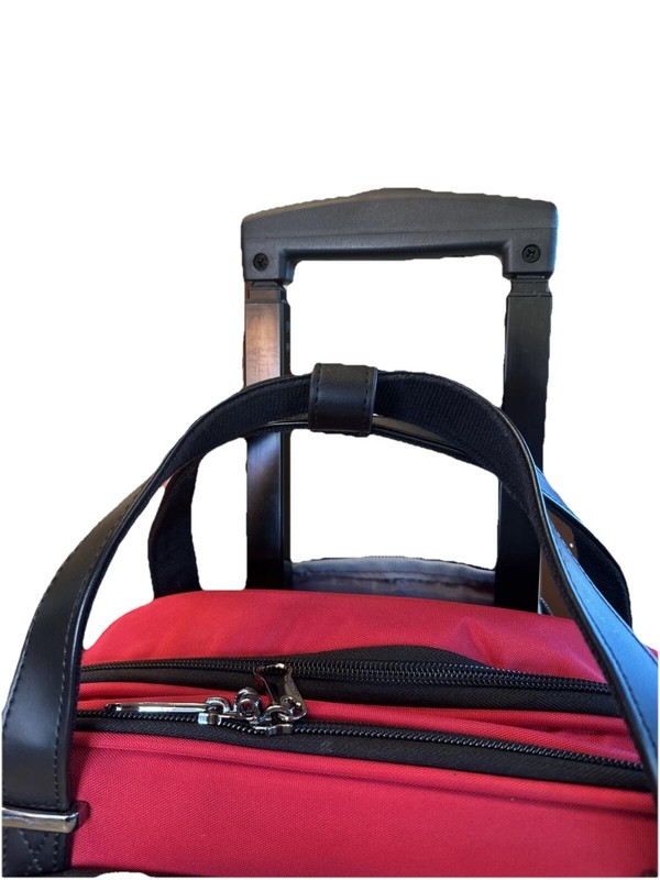 KROSER Carry On Multi-Functional, 16-inch Lightweight Overnight Suitcase - Red gallery