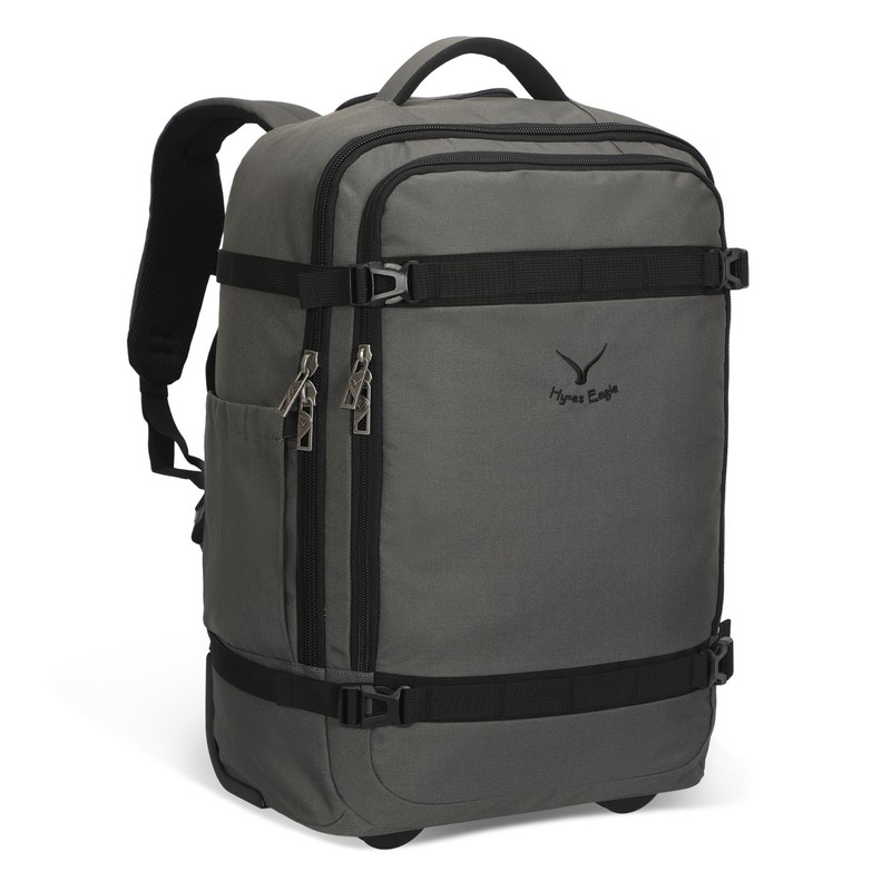 Hynes Eagle 42L Rolling Backpack Carry-on Wheels Luggage Cabin Approved Suitcase