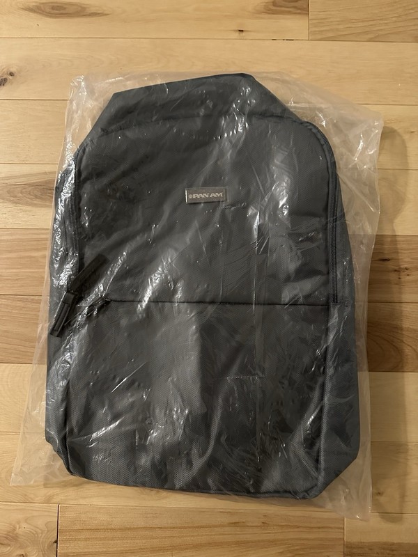 PAN AM Backpack First Class Backpack - Color: Slate - Retro Airline Logo , NWT gallery
