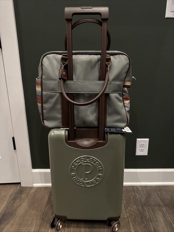 Pendleton Multi Color Aztek Luggage Set Carry On Spinner & Weekend Satchel-NWT gallery