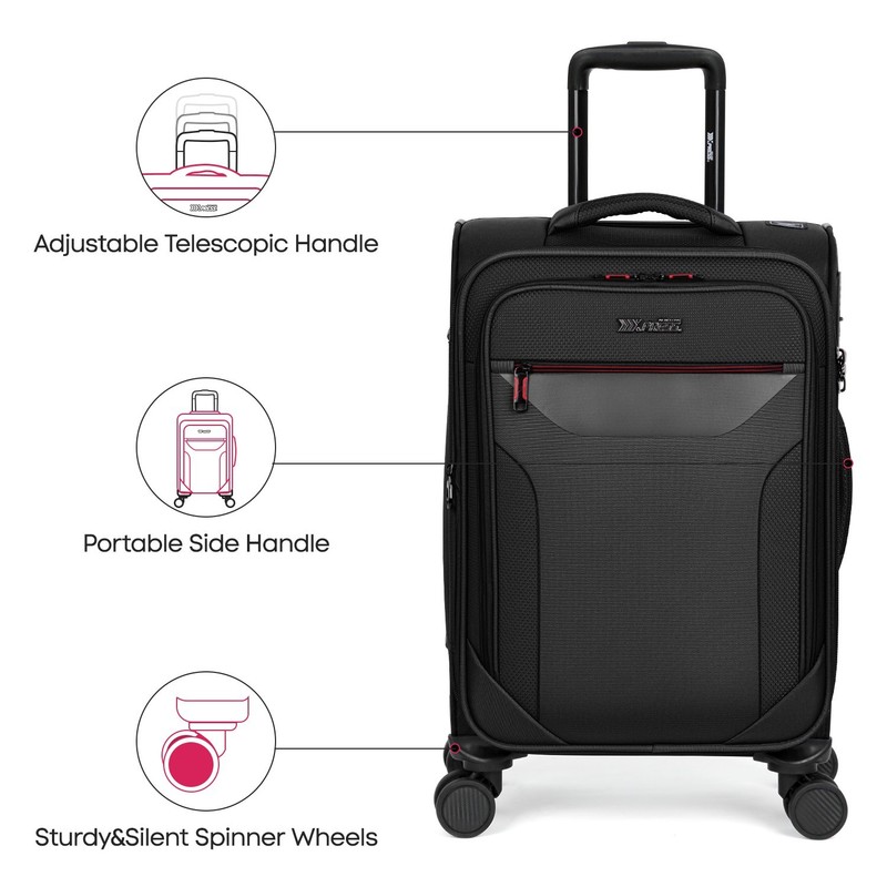 Softside Luggage Expandable Suitcase Set Upright Lightweight Luggage W/ TSA Lock gallery