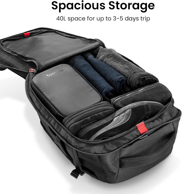 Travel Backpack 40L, TSA Friendly Flight Approved Carry-On Luggage Hand Water-Re gallery