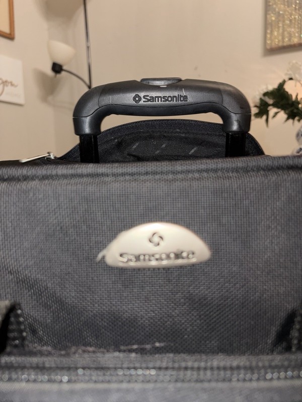 Samsonite Black Rolling Briefcase Carry-On Laptop Travel Triple Compartment gallery