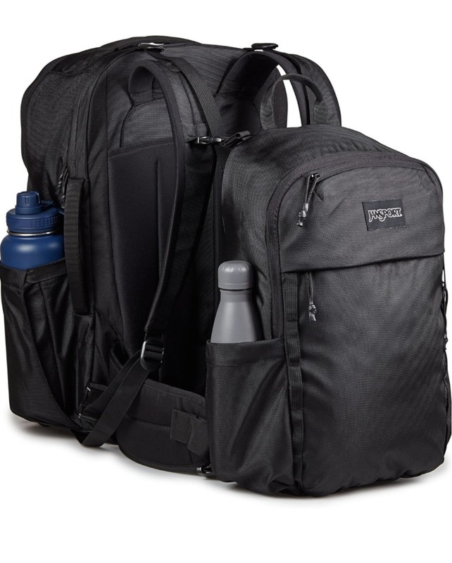 JanSport Venture Pack System Travel Pack Large Main Compartment 4 Water Bottle