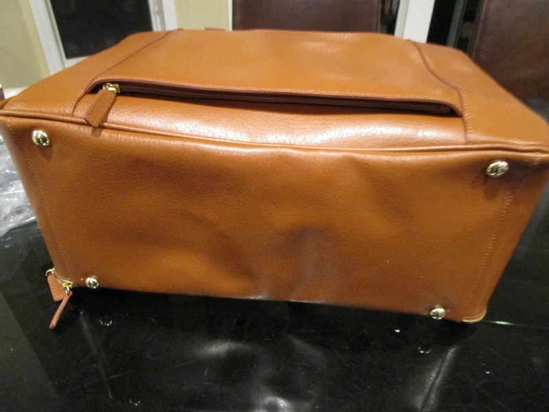 Mark and Graham Leather Weekender bag mono JRL New gallery