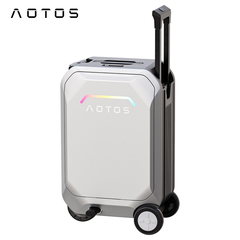 20” Smart Rideable Suitcase 31L Electric Luggage Scooter For Travel ^APP Silver
