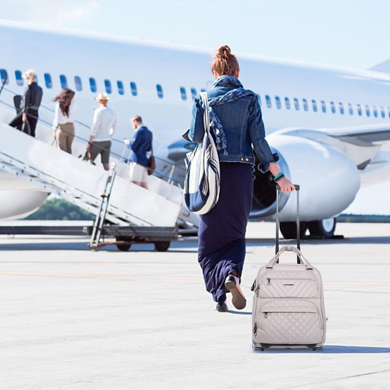 Multi-Functional 16-Inch Underseater Luggage - Secure & Stylish in Dusty Pink gallery