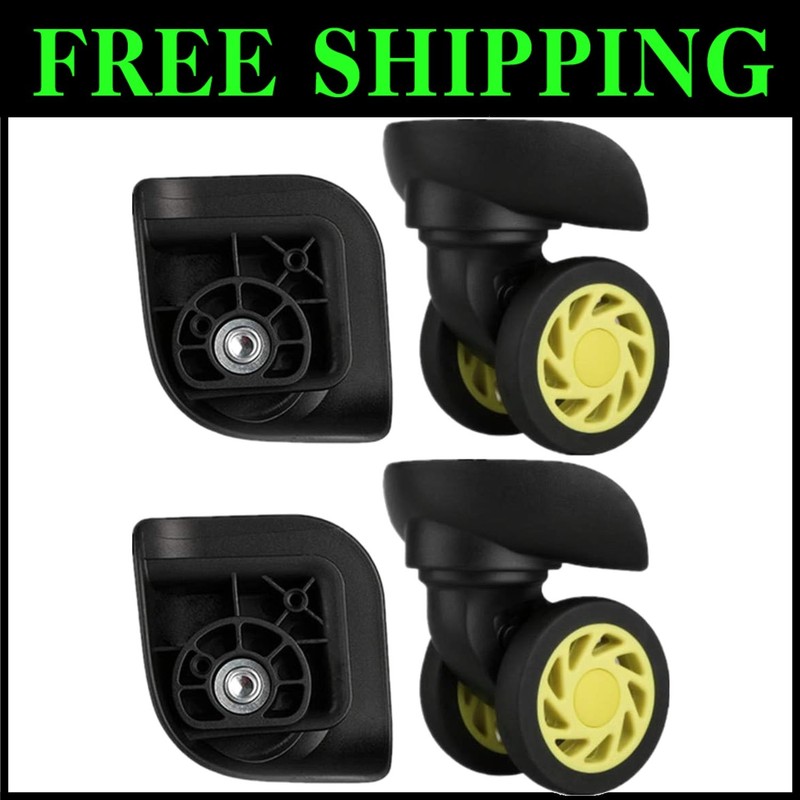 Quiet DIY Luggage Wheel Upgrade – 4-Pack Spinner Wheels for Easy Installation**