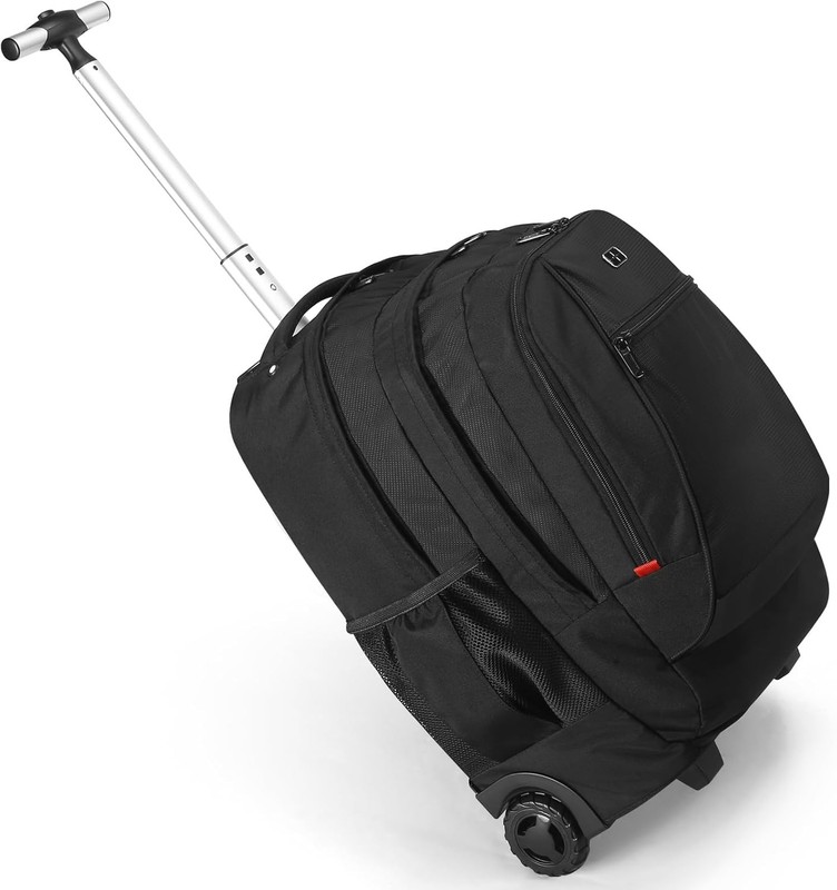 21x14x8 Rolling Backpack Wheeled Carry On Travel Bag 17″ Laptop Sleeve