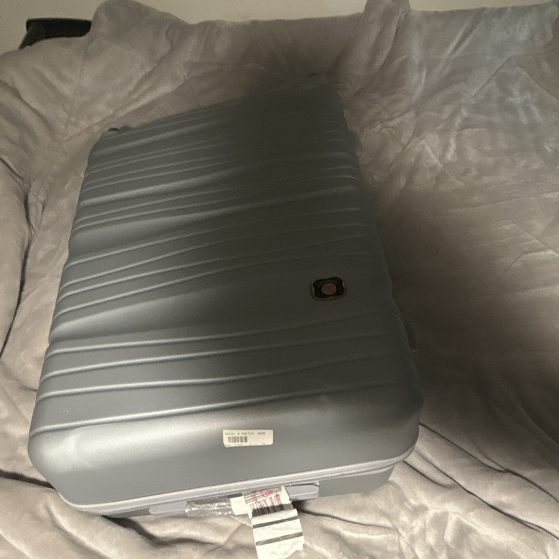 Traveler's Choice Hardcase Luggage Set Silver 32" Solid Plastic Suitcases gallery