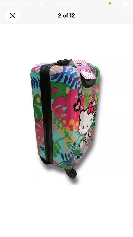 @@@@ Sanrio Hello Kitty Hardside Spinner Luggage 20" Suitcase Travel Trolley NWT gallery
