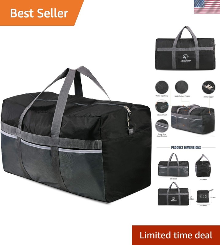 Versatile 96L Waterproof Sports Duffle – Compact Travel Bag, Adjustable Straps