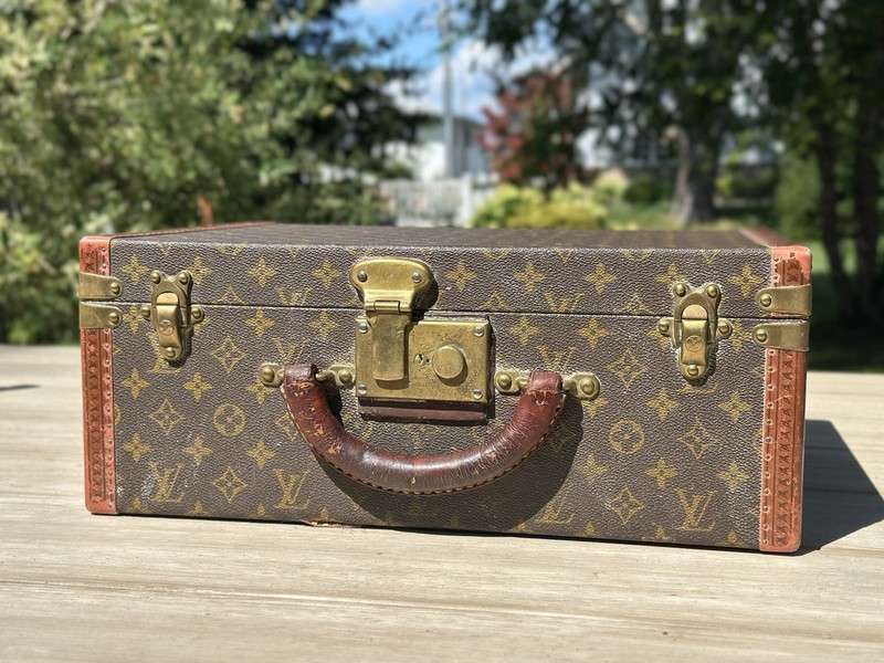 Louis Vuitton Suitcase Trunk Monogram Canvas Hard Case Travel Luggage gallery