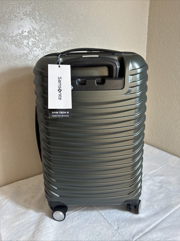 Samsonite Spin Tech 6 Carry-On Spinner Olive Green New With Tags gallery