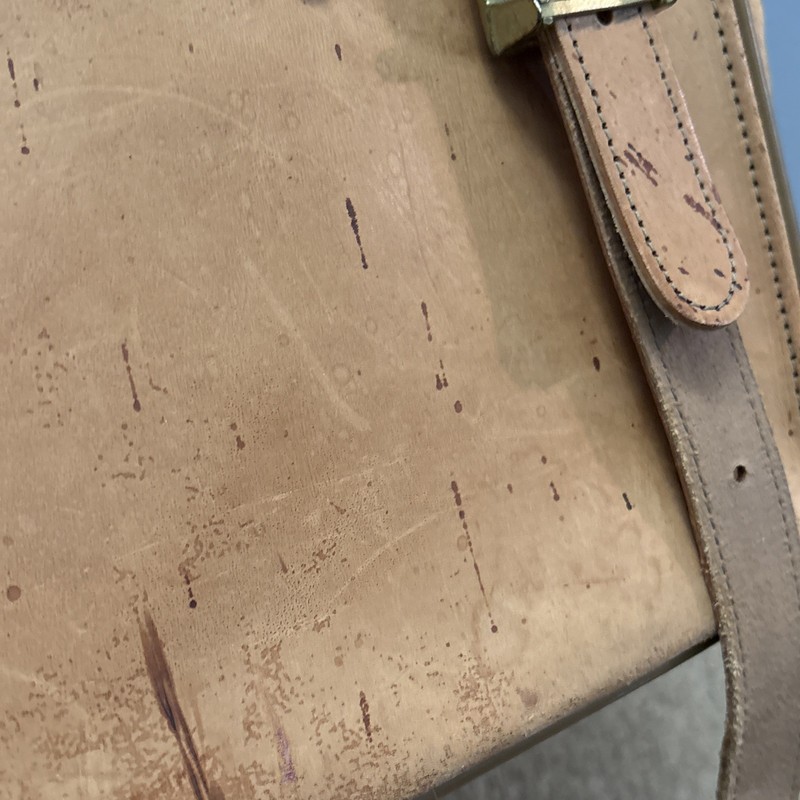 Vintage Hartmann Genuine Leather Carry-On Luggage Duffel Bag Tan Brown gallery