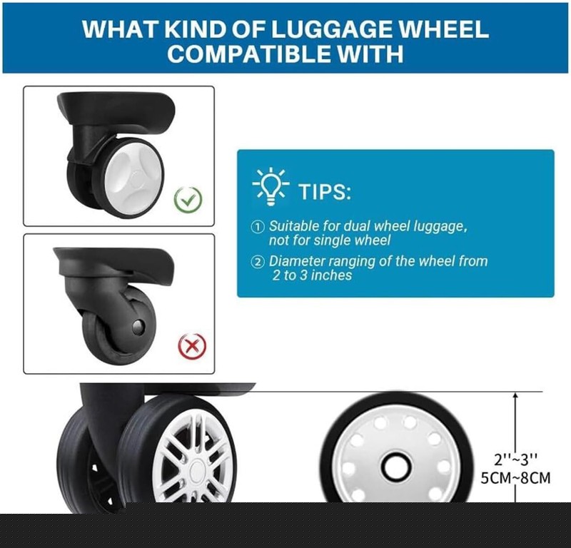 8/16 Pcs Silicone Luggage Wheel Covers for Suitcase Wheel Covers, Luggage Wheel gallery
