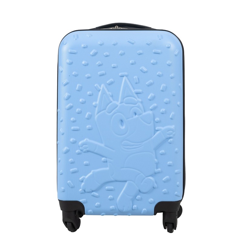 Bluey Kids Embossed Luggage 20″ Hard-Side Spinner Suitcase w/ Telescopic Handle