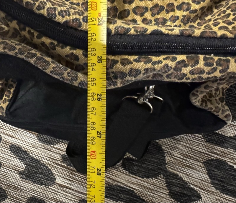 Leopard Print Canvas Duffle Bag Large with Clothing & Shoe Compartments & wheels gallery