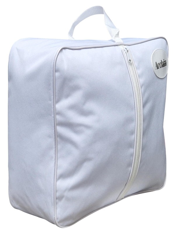 ACCLAIM Hexham White Zip Front Rink Sider Square Holdall Bag Nylon 600D 15" x 6" gallery