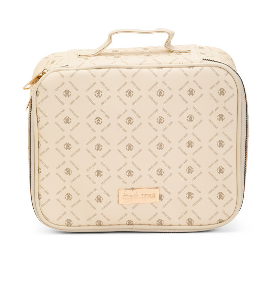 NWT ROBERTO CAVALLI Monogram Collection Square Makeup Case