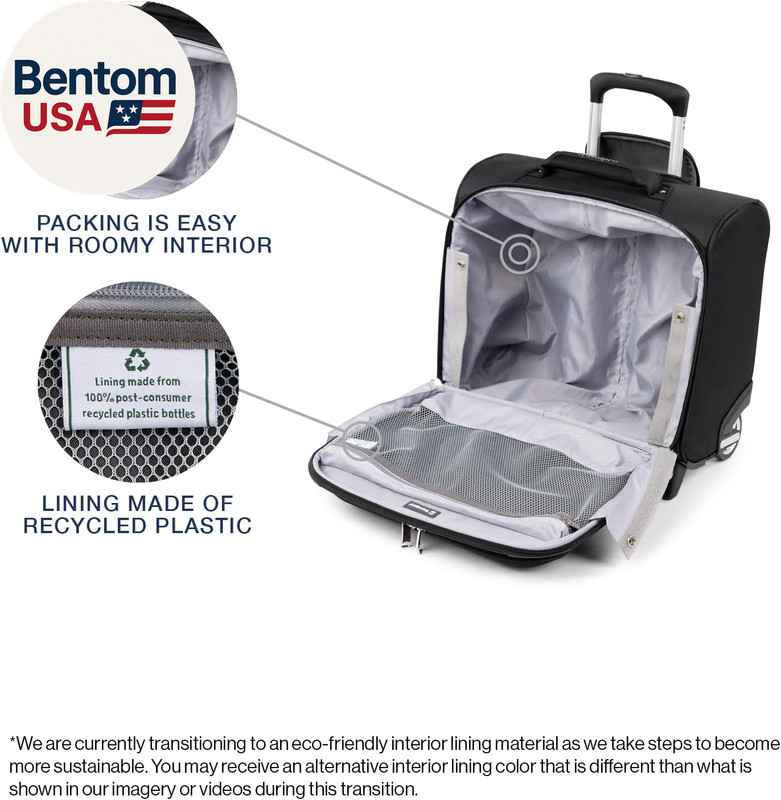 Maxlite 5 Softside Lightweight Rolling Underseat Tote Upright 2 Wheel Bag, Men a gallery