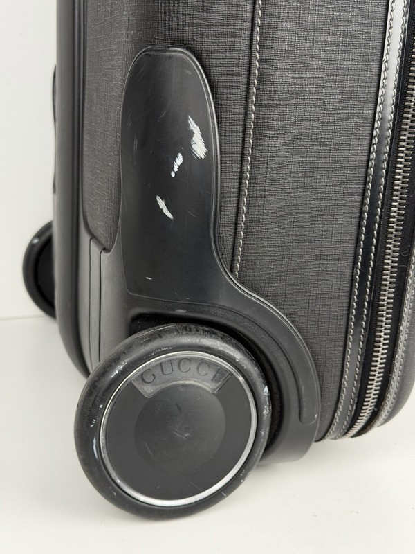 Gucci Interlocking G Hard Shell Rolling Carry-On Suitcase in Black gallery